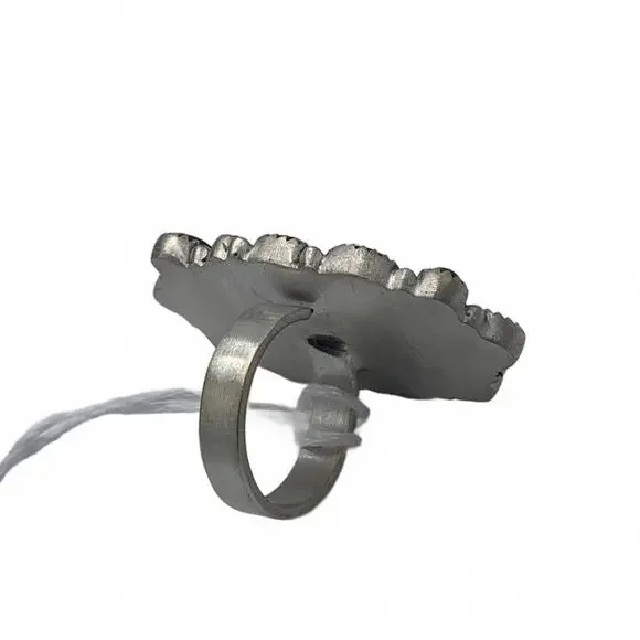 Sonoran Gold Turquoise Ring in Adjustable Sterling Silver Band - Picture 8 of 8